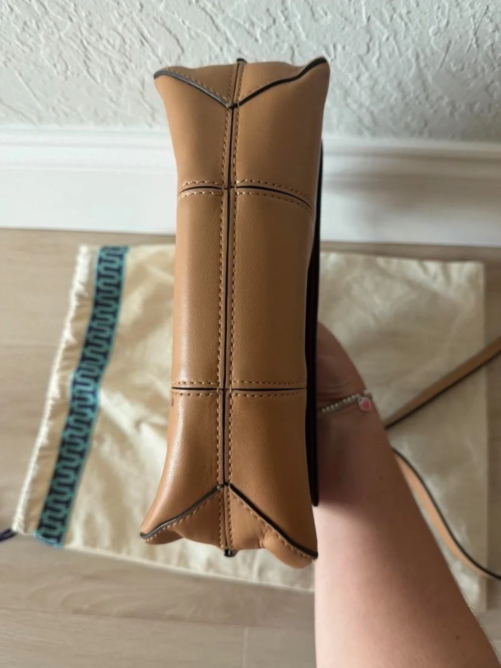 Tory Burch Tan Leather Flap Crossbody Bag